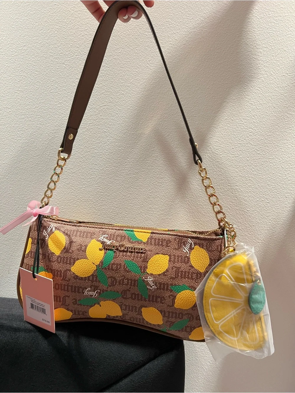 NWT Juicy Couture Lemon Print Shoulder Bag - Picture 9 of 9